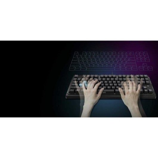 Teclado Acer Aethon 301 Tkl 87 Teclas US Gateron Blue RGB 6 Zonas Anti-ghosting USB 1,8 m