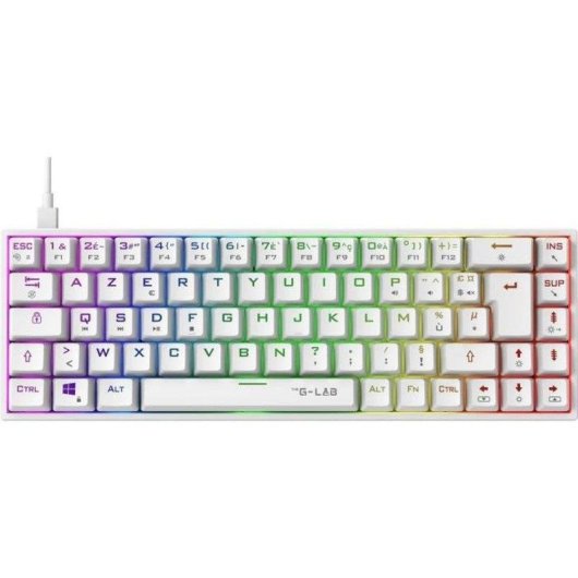 Tastiera The G-lab Keyz Titan 65% compatta gaming RGB switches rossi FR (azerty)