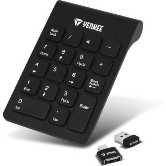 Teclado Yenkee YKB 4020 inalámbrico compacto con adaptador USB-C y pila AAA