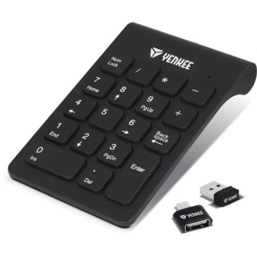 Teclado Yenkee YKB 4020 inalámbrico compacto con adaptador USB-C y pila AAA