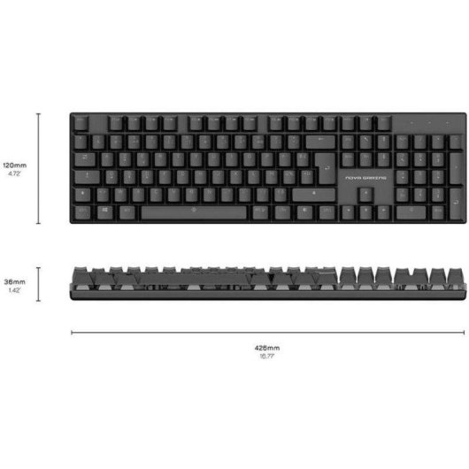 Tastatur NOVA gaming Hercule Azerty 104 Tasten RGB mit 12 Animationen