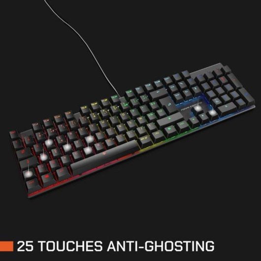 Tastatur NOVA gaming Hercule Azerty 104 Tasten RGB mit 12 Animationen