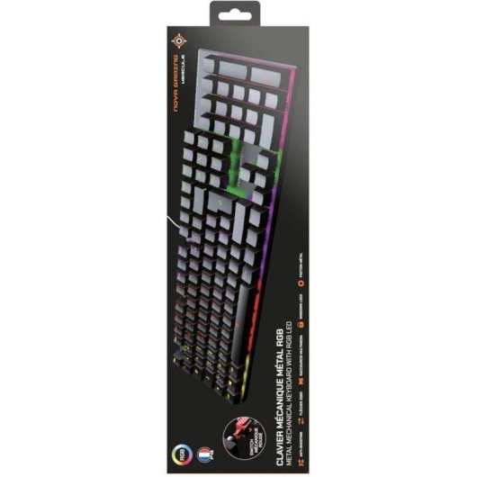 Tastatur NOVA gaming Hercule Azerty 104 Tasten RGB mit 12 Animationen