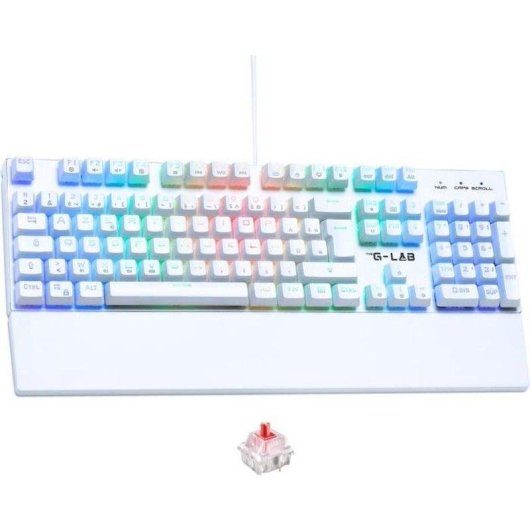 Tastatur The G-lab Keyz Rubidium mechanisch Gaming RGB Outemu Red Azerty 105 Tasten