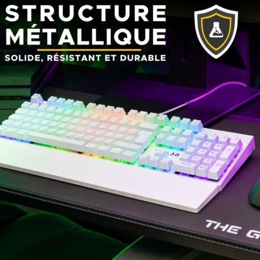Tastatur The G-lab Keyz Rubidium mechanisch Gaming RGB Outemu Red Azerty 105 Tasten