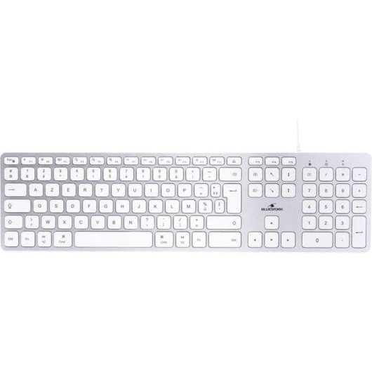 Teclado Bluestork AZERTY de membrana con ratón cableado y adaptadores USB-C