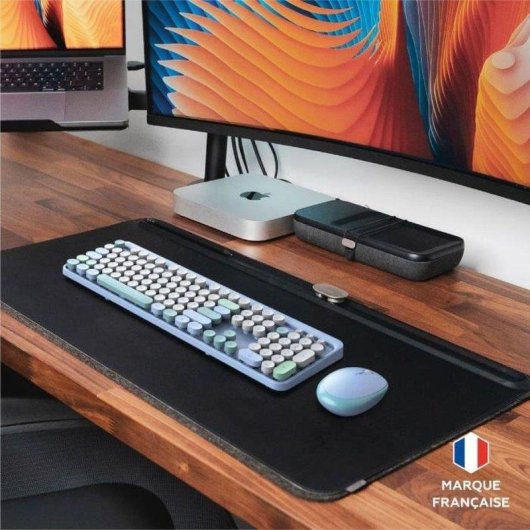 Teclado e Rato Sem Fios Mobility Lab Pure Color Azerty Azul com DPI Ajustável