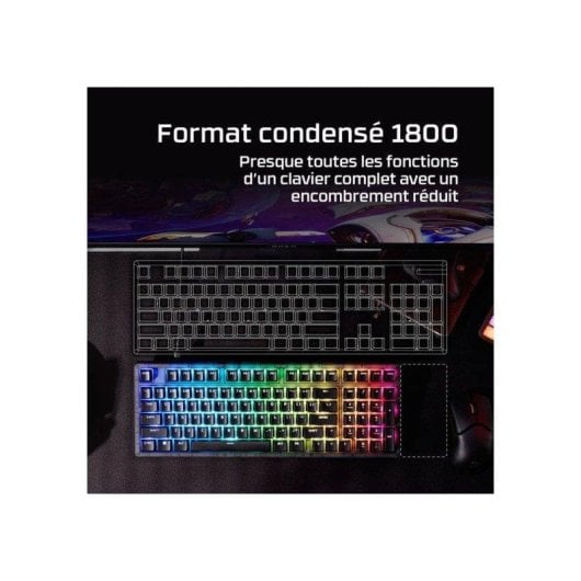 Teclado HyperX Origins 2 1800 mecánico gaming con cable AZERTY y RGB por tecla