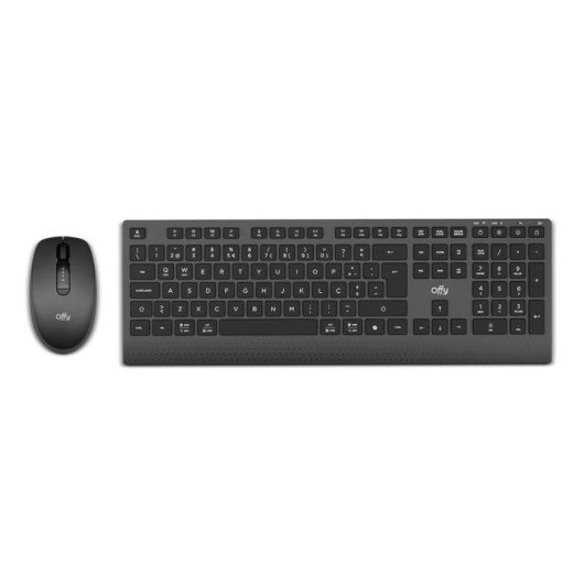 Teclado Offy Syncro Wireless Bluetooth completo silencioso ambidestro