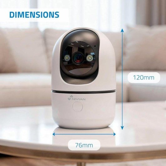 Cámara IP Nivian 4G 2K Visión Nocturna Interior IA Audio Bidireccional
