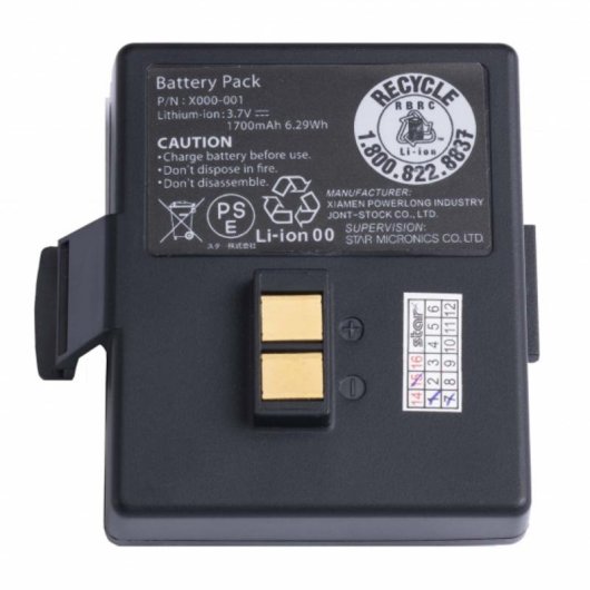 Bateria Star Micronics para Impressoras de Recibos SM-S230i, SM-S220, SM-L200, SM-L300, SM-T300, SM-T400