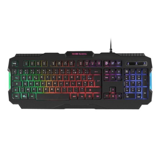 Tastatur Mars Gaming MRK0 Membran komplett RGB Antighosting 15 Funktionstasten