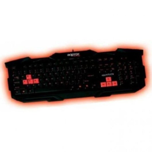 Tastatur APPROX APPWRATH komplett kabelgebunden USB QWERTY schwarz-rot Gaming