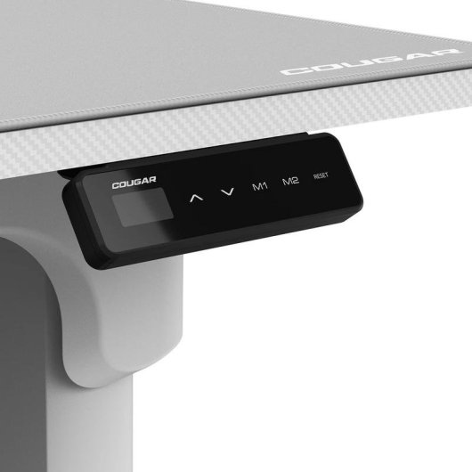 Mesa Gaming COUGAR 160cm Fibra de carbono Blanca Ajuste eléctrico altura