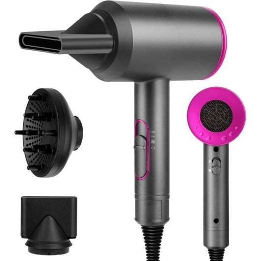 Sèche-cheveux Ionique Professionnel Dam Electronics 2000W 2 Températures 3 Vitesses avec Diffuseur