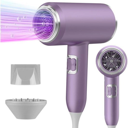 Sèche-cheveux Ionique Professionnel Dam Electronics 2400W 3 Températures 2 Vitesses Violet