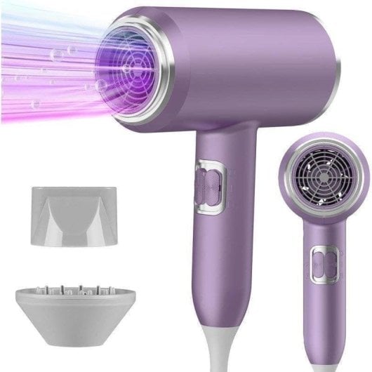 Secador de Pelo Profesional Dam Electronics 2400W 3 Temperaturas 2 Velocidades Morado
