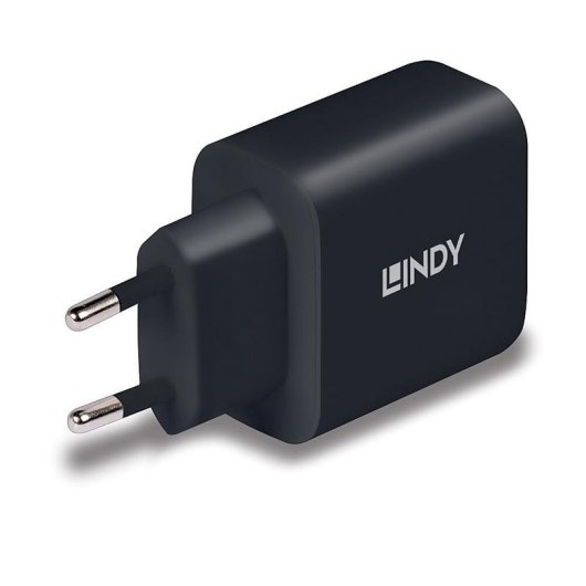 Ladegerät USB-C 65W Lindy Power Delivery 3.0 GaN Schwarz