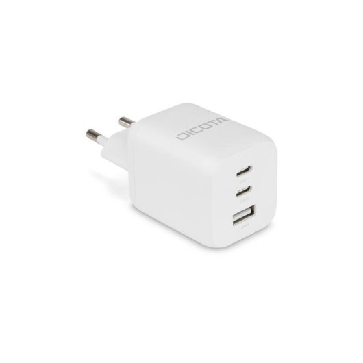 Cargador DICOTA D32054 65W 3 Puertos USB-C GaN Power Delivery 3.0 Blanco