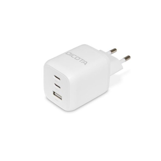 Cargador DICOTA D32054 65W 3 Puertos USB-C GaN Power Delivery 3.0 Blanco