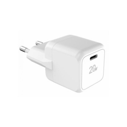 Cargador Tucano GaN 20W USB-C Blanco Carga Rápida