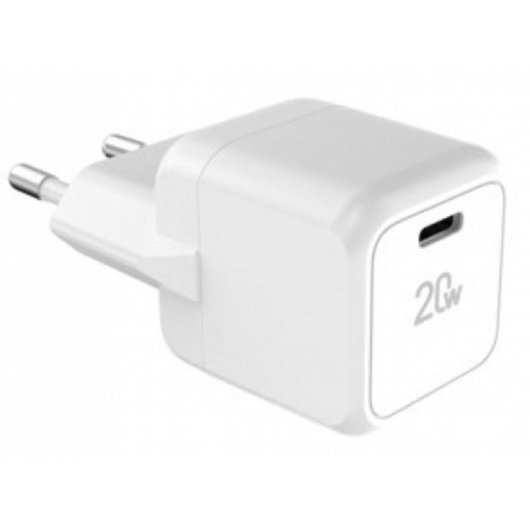 Cargador Tucano GaN 20W USB-C Blanco Carga Rápida