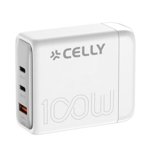 Cargador Celly Power Station 100W Pro Power USB-C Blanco