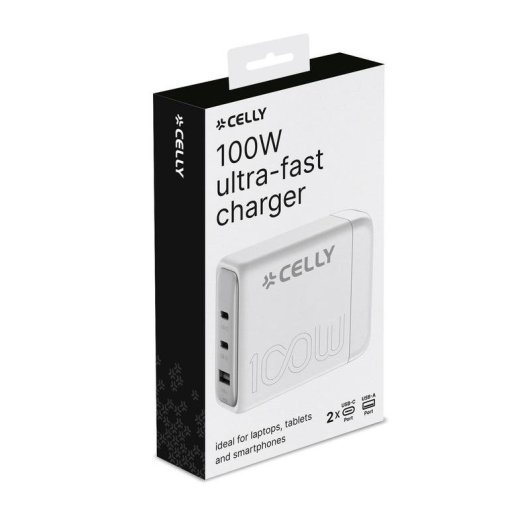 Cargador Celly Power Station 100W Pro Power USB-C Blanco