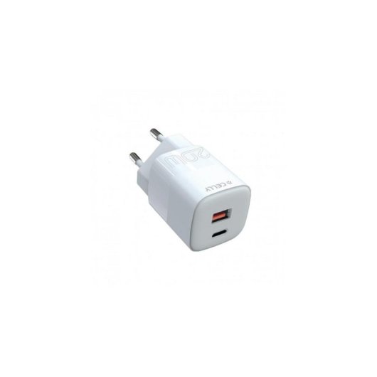Cargador Celly TC2USBUSBC20EVO USB-C 20W GaN Blanco
