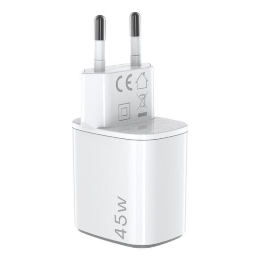 Ladegerät USB-C Celly UPTC2USBC45WWH 45W GaN 2 Ports Weiß