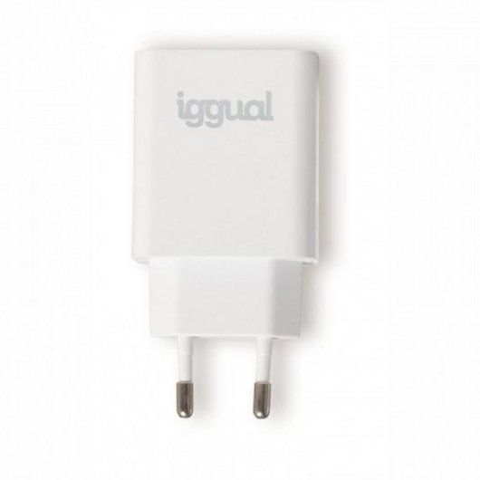 Cargador IGGUAL USB PD Tipo C 20W Interior Blanco