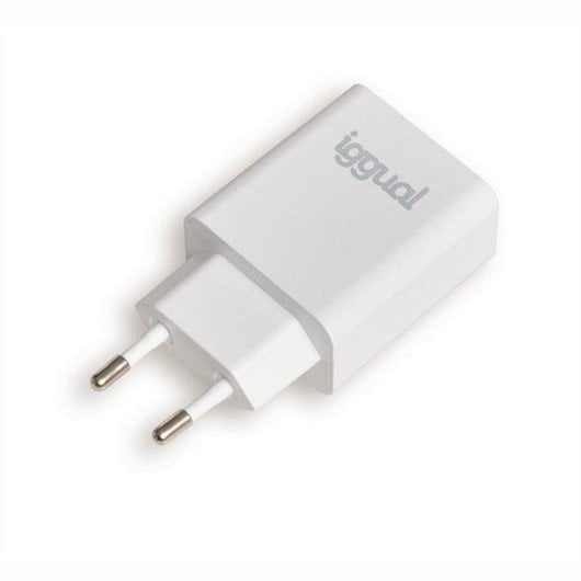 Cargador IGGUAL USB PD Tipo C 20W Interior Blanco