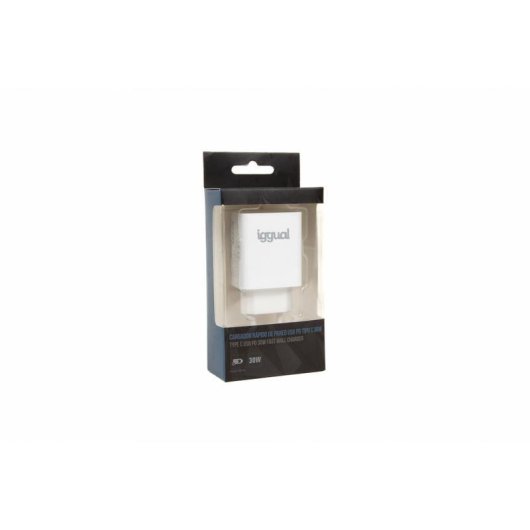 Cargador de Pared USB PD Tipo C 30W IGGUAL Universal Blanco