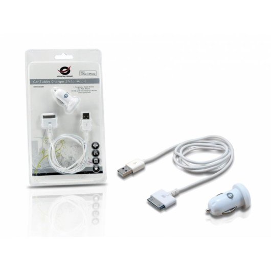 Caricatore Auto 2 Porte USB 5V Bianco Conceptronic CUSBCAR2ASET