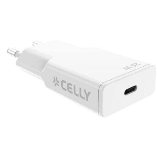 Carregador USB-C 25W Celly SLIMTC1C25W Interior Branco
