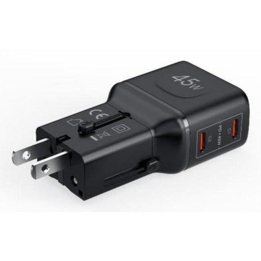Ladegerät Celly MULTIPLUGSL45W 45W USB-C und USB-A Schnellladung Schwarz