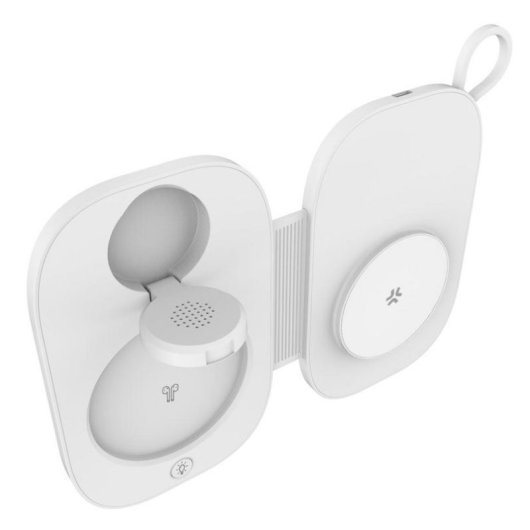 Cargador Inalámbrico Celly MAGPOCKET3IN1WH USB Blanco MagSafe