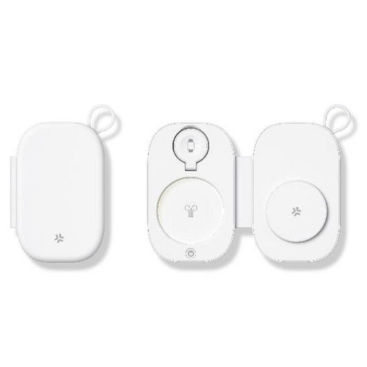 Cargador Inalámbrico Celly MAGPOCKET3IN1WH USB Blanco MagSafe