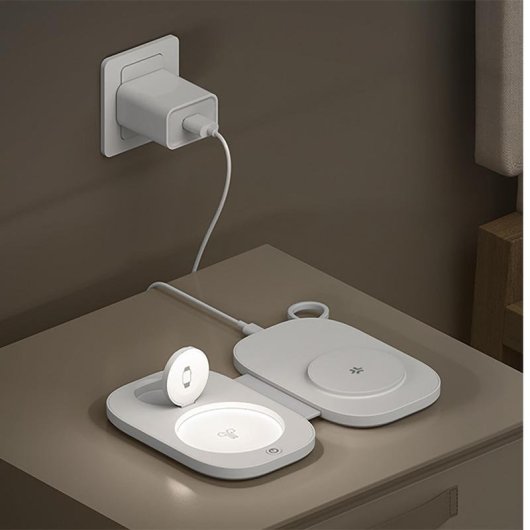 Cargador Inalámbrico Celly MAGPOCKET3IN1WH USB Blanco MagSafe