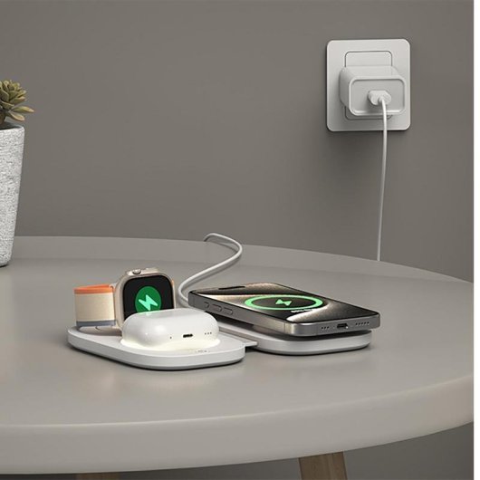 Cargador Inalámbrico Celly MAGPOCKET3IN1WH USB Blanco MagSafe