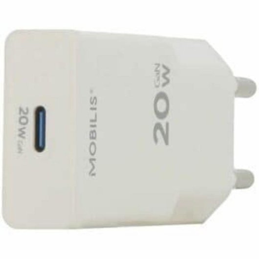 Cargador Mobilis 020025 Universal USB-C 20W GaN Blanco