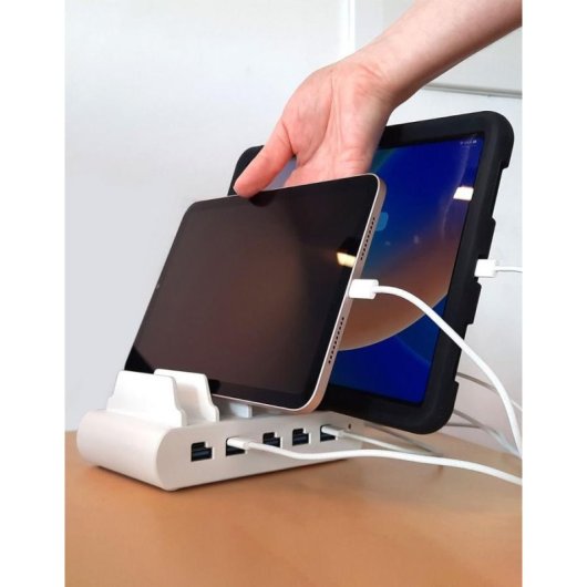 Cargador de 5 Puertos USB Compulocks Estación de Carga Interior Blanco