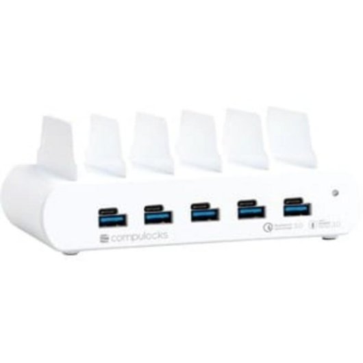 Cargador de 5 Puertos USB Compulocks Estación de Carga Interior Blanco