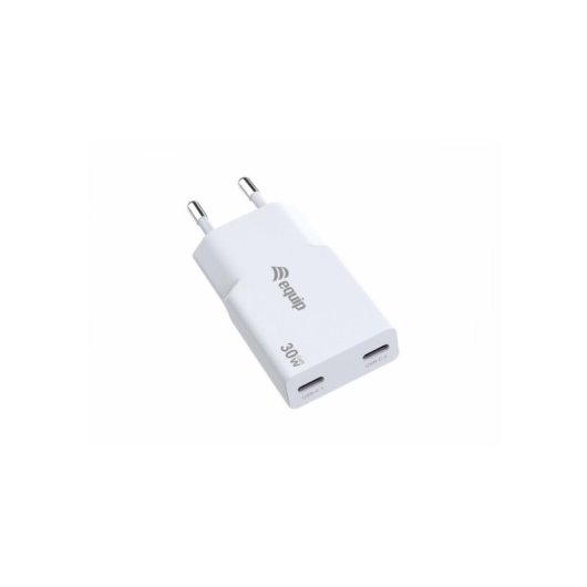 Cargador Móvil EQUIP 245524 Universal 2 Puertos USB-C 30W Power Delivery 3.0