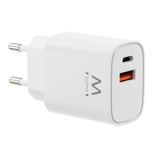 Chargeur Ewent EW1326 30W USB-C PD et USB-A QC 3.0 GaN Fast