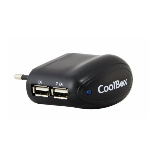 Wandladegerät CoolBox UX-2 2 USB-Ports 2500mA Schwarz