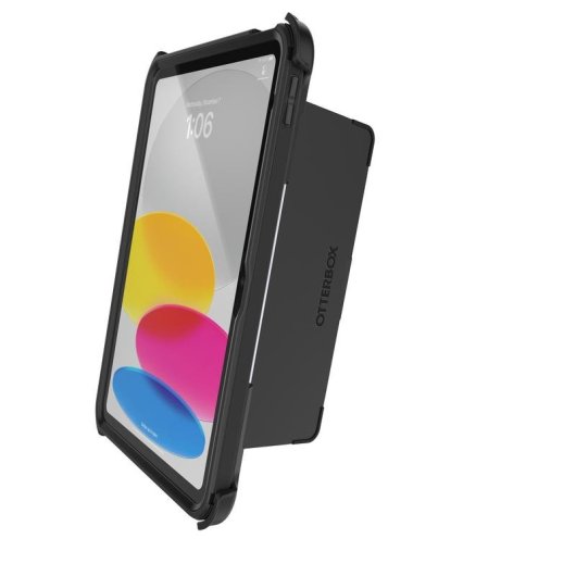 Funda OtterBox Defender negra para Apple iPad (A16/10.ª gen) con soporte manos libres