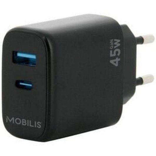 Auto-Ladegerät Universal Mobilis 45W USB-A und USB-C Schwarz