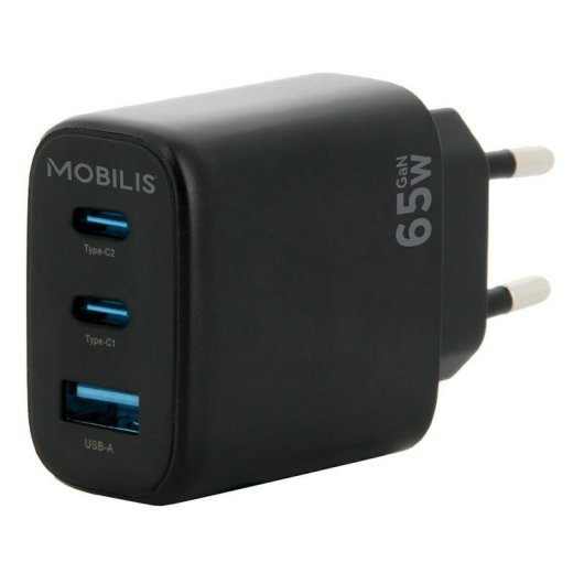 Carregador Auto Mobilis 45W 2 Portas USB-C e USB-A Preto