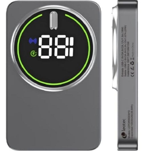 Power Bank Leotec 10000mAh 20W Grau